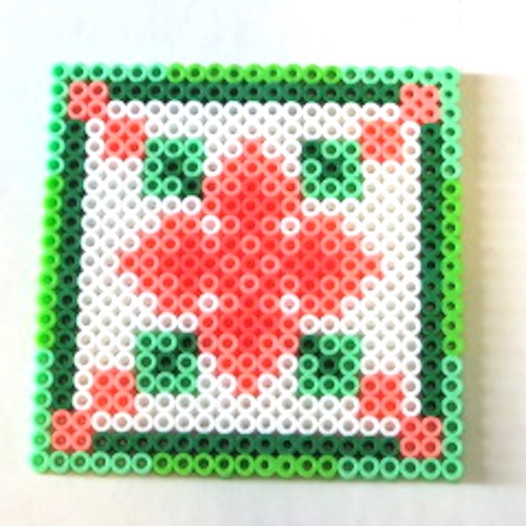 Perler Beads Other Perler Beads Set Of 6 Floral Geo Coasters Poshmark